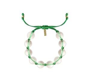 NEW ADRIANA PAPPAS women's glass bracelet on colored cord in green